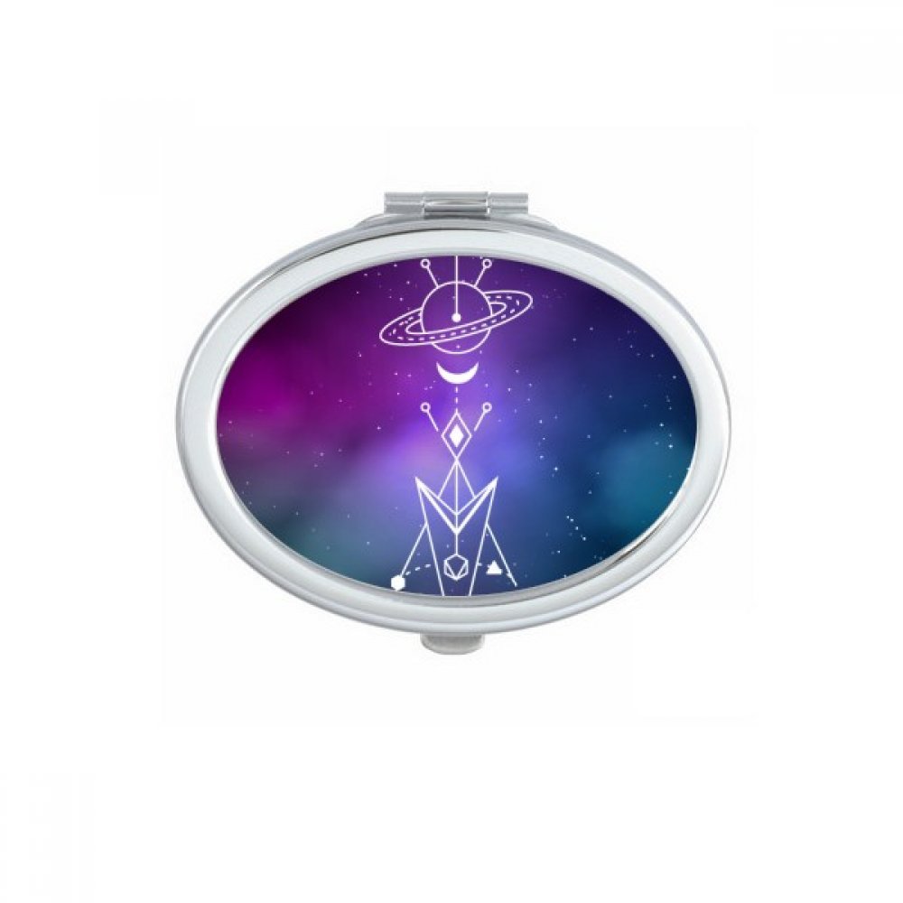 Miroir de maquillage ovale alien parfait pour vos retouches en voyage