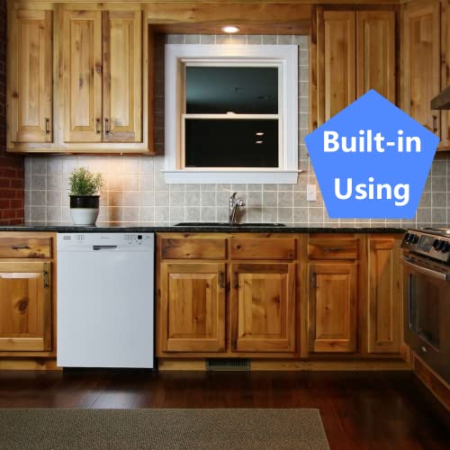 Dishwasher, Kalamera 24 Inch Built In Dishwasher With 12/14 Place Settings, 6 Wash Cycles And 4 Temperature + Sanitized Option, Energy Save With Low Water Consumption And Quiet Operation - White #TOP2