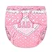 大人用布おむつカバー 可愛い絵柄 調節可能なウエストと長さ スナップ付 漏れ防止 通気性 洗濯可 ピンク S