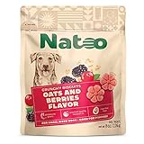 NATOO Biscuits for Small Dogs & Puppies Crunchy Dog Treats, Oats & Berry Healthy Natural Canine Biscuits, Rich in Omega 6, Prebiotics & Fiber, Antioxidants for Immunity (8 oz)