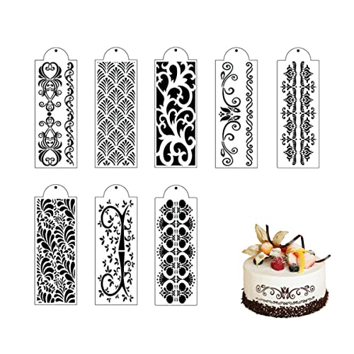 Jagowa 8PCS Cake Decorating Stencils Cake Templates Decorati