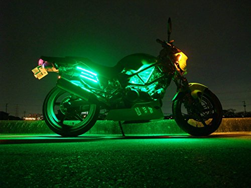 Ijdmtoy 4Pc 72-Smd Rgb 7-Color Led Knight Rider Lighting Kit Compatible With Car Suv Truck Motorcycle Bike Atv Interior Or Exinterior Use W/Remote #TOP7