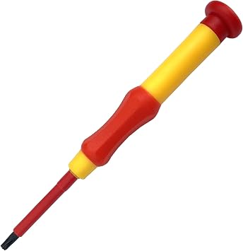 WEDO Insulated Korsskruvmejsel Precision Screwdriver, Professional Korsskruvmejsel Screwdriver, VDE 1000V, Size 3.0152mm, PH1*50, CR-V Steel, IEC 60900