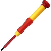 WEDO Insulated Cross Head Precision Screwdriver, Professional Cross Head Screwdriver, VDE 1000V, Size 3.0152mm, PH0*50, CR-V Steel, IEC 60900