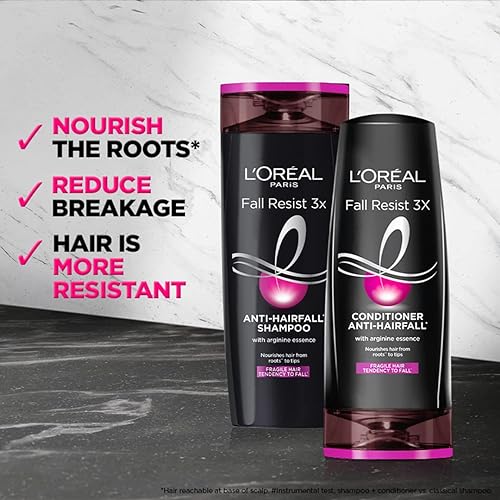 Image of L'Oreal Paris Fall Resist 2 Step Combo for Hair Fall Control - Shampoo-340ml + Conditioner-180ml
