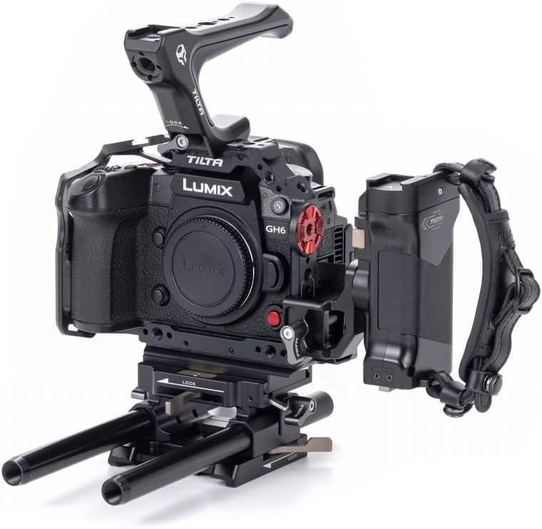 Tilta Camera Cage Compatible with Panasonic GH6 Pro Kit - Black | TA-T15-B-B
