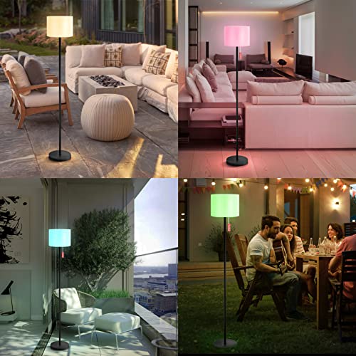 Nicebuy Solar Outdoor Floor Lamp For Patio Waterproof Solar Power Outdoor Lamps Cordless Battery Operated Usb Rechargeable,Rgb Color Height Adjustable For Lawn Yard Porch Indoor #TOP1