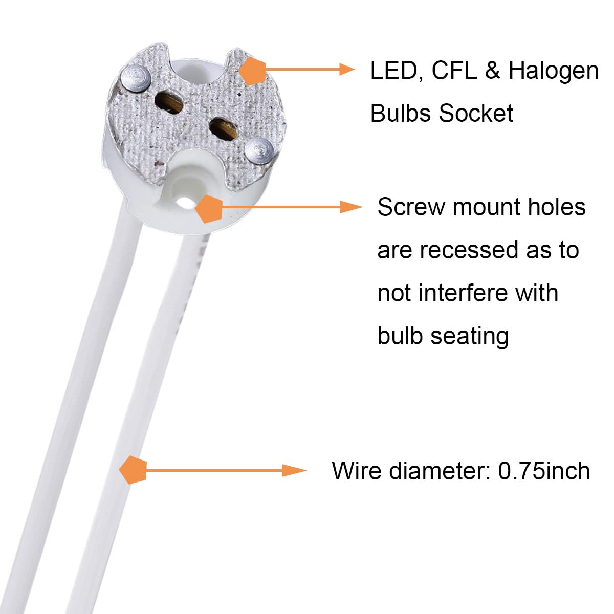 10 Stück 12V Lampenfassung Für G4 MR16 GU5.3 MR11 GU4 Lampen Sockel Mit