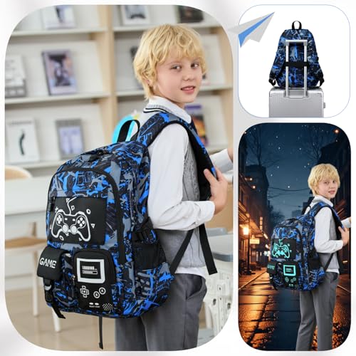 Image of mezhsa School Boys Backpack kids bookbag for Children Elementary Middle Durable Waterproof bags