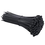 100pcs Cable Zip Ties Heavy Duty （8 Inch）, Premium Plastic Wire Ties Cable Ties, Self-Locking Nylon Tie Wraps for Indoor Outdoor -Black