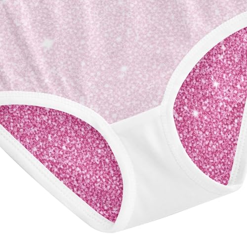 Cotton Toddler Girls Underwear Pink Glitter Prints White Star Girl Panties Cute Durable Briefs Girls Undies 2t 5