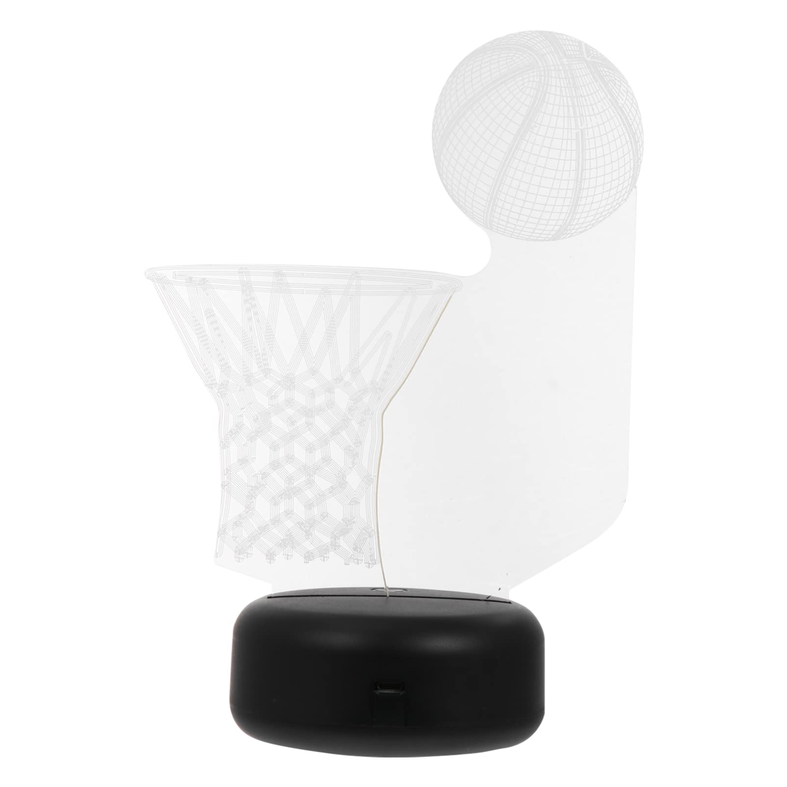 ibasenice 1 Set de La Lámpara de Escritorio 3D Forma de Baloncesto Lámpara de Ilusión LED LED Luz de Noche USB Touch Sensor Lado de La Lámpara de Mesa para La Habitación de Los Niños
