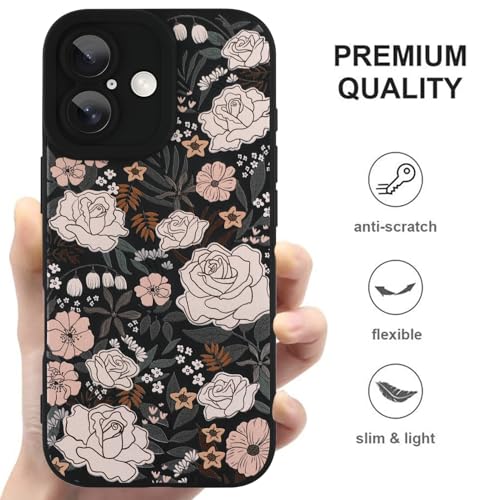 Image of ZIYE for iPhone 17 Case White Flower Pattern Phone Case