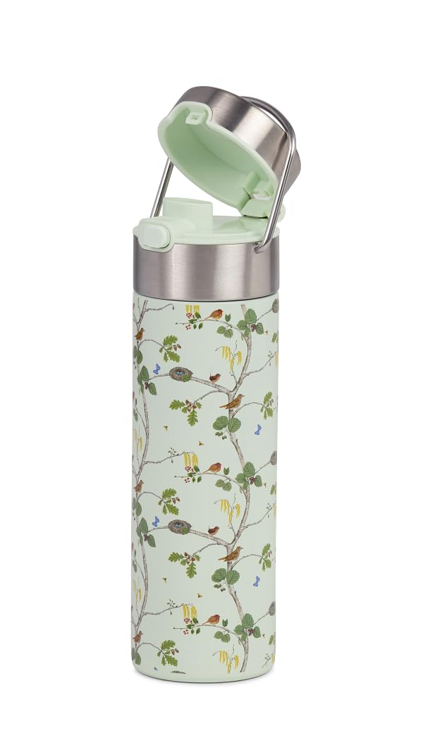 Eigenart Leeza Merla Thermoflasche 500 ml Edelstahl doppelwandig mit Sieb, Trinkflasche auslaufsicher mit Sportverschluss, für Tee Kaffee To Go, 6,8x23,5 cm