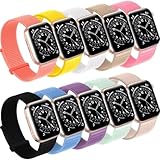 Bifeiyo Apple Watch用バンド 10本パック 49mm 46mm 45mm 44mm 42mm 41mm 40mm 38mm レディース メンズ スポーツ ナイロン ループストラップ iWatchシリーズ 10 9 8 7 6 5 4 3 2 1 SE Ultra用, 10個 - 無地セット。, 38/40/41/Series10-42mm, クラシック