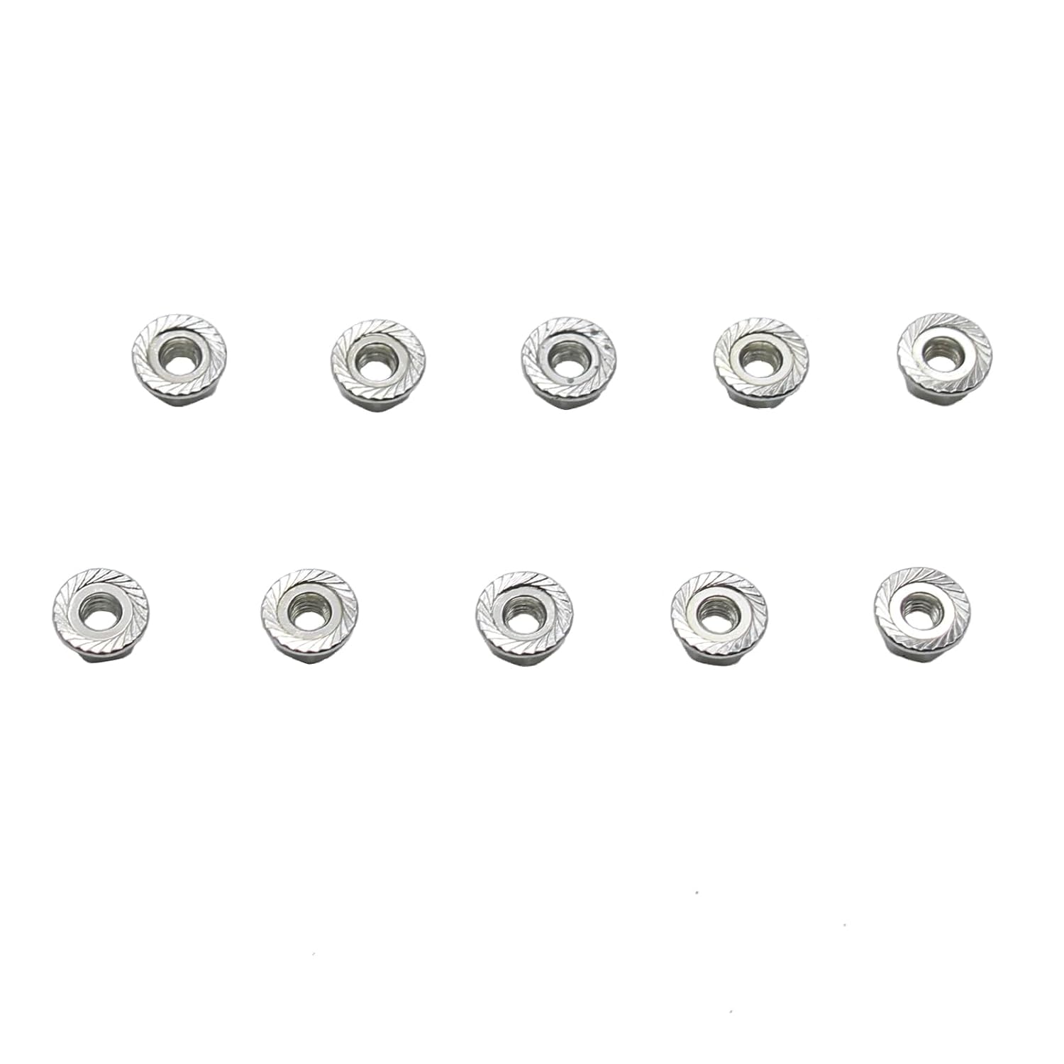 Serrated Flanged Nuts for Metric Bolts/Screws M3 M4 M5 M6 M8 M10 M12 M16 Flanged Small Large Locking Bulk (M3 / 3mm x 0.5mm Pitch)