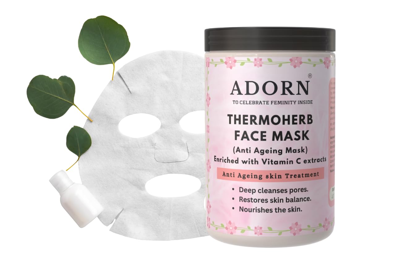 ADORN THERMO HERB ORIGINAL MASK 1000 gms | Used For Face And Tummy Tucking Procedures | (Get FREE Thermo Face Mask Sheets).
