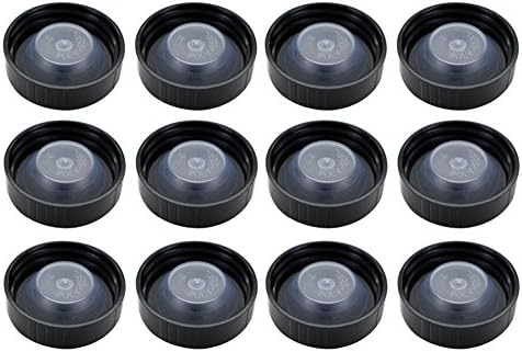 Home Brew Ohio Stuff Midwest Homebrewing and Winemaking Supplies 38mm Poly Seal Screw Caps (fits Most 1/2 & 1 Gallon jugs) [Bag of 12] Black 83-2HJ4-5C57