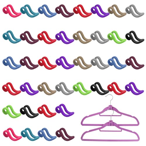 Tyfgrt 40 Ganchos Para Colgar Ropa Flocados, Mini Ganchos, Ganchos Antideslizantes, Multifuncionales, Adecuados Para Armario