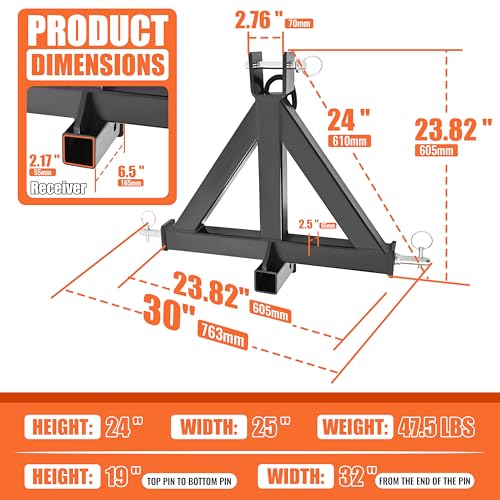 Image of ECOTRIC 3 Receiver Trailer Hitch Compatible with John