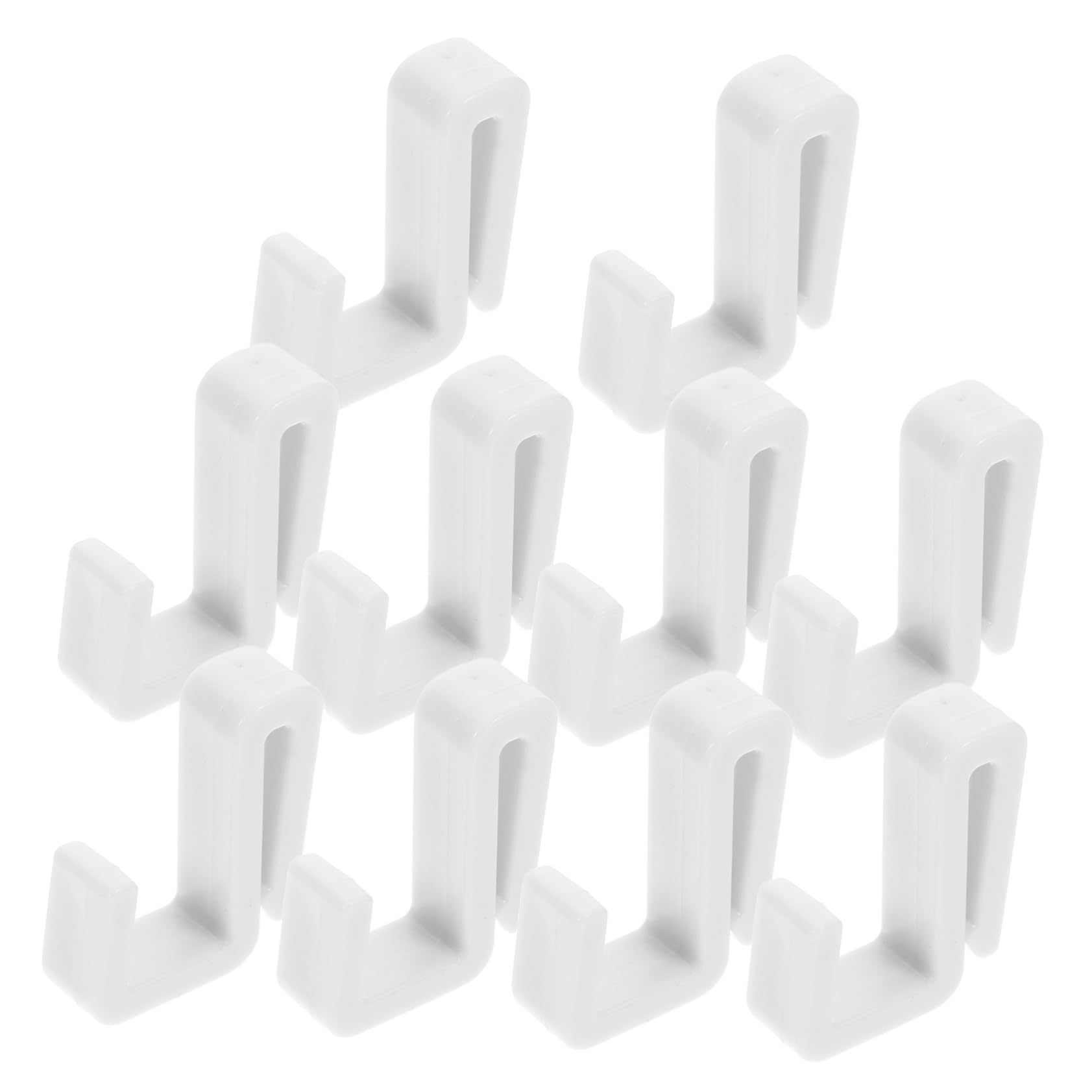 FOYTOKI Sturdy Plastic Hooks 10 Pieces Single Towel Hook for Wall Tool Organizer