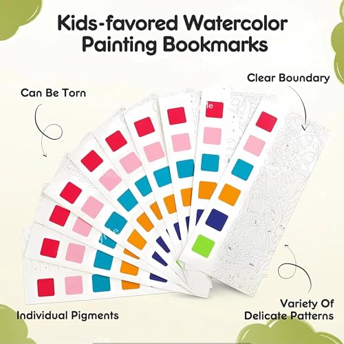 Image of Birthday Popper Pocket Watercolor Painting Book for Kids - Set of 10 as Birthday Return Gift | 20 Pages | DIY Coloring Book with Brush | Random Mixed Fun Themes| Travel-Friendly for Boys & Girls Age 3+