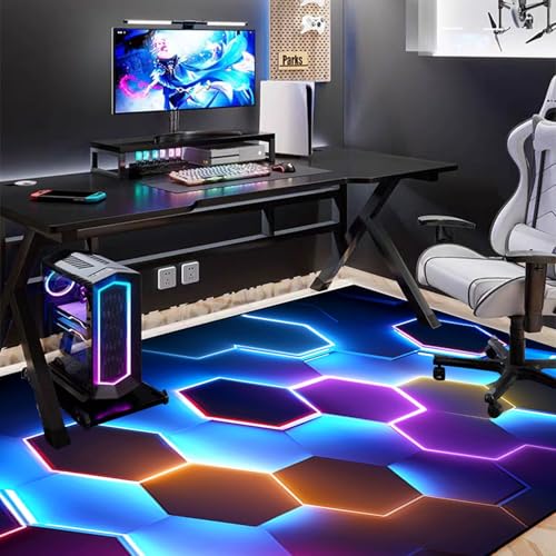 ゲーミングマット 3D 大判 デスクマット ゲーミングチェアマット 防音 ラグ 椅子用マットカーペット 160*230cm 洗濯可 カットOK 防臭 ゲーミング椅子マット フロアマット フェルト傷防止 凹みキズ・パッド対応