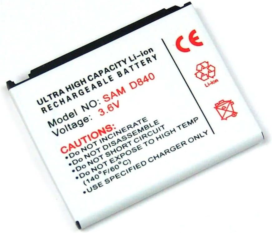 Replacement Samsung AB394635CECSTD Ion Battery for Samsung D840
