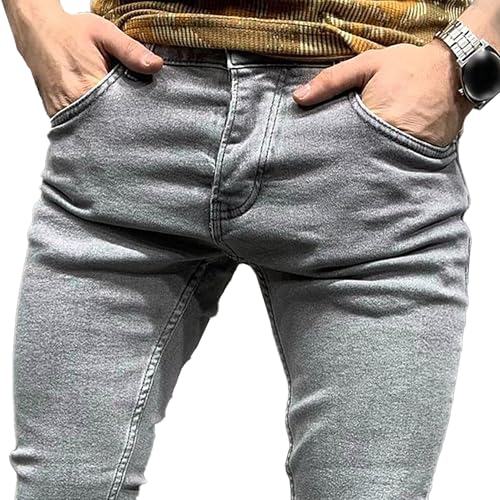 Mens Slim Fit Stretch Ripped Jeans Classic Comfort Regular Fit4