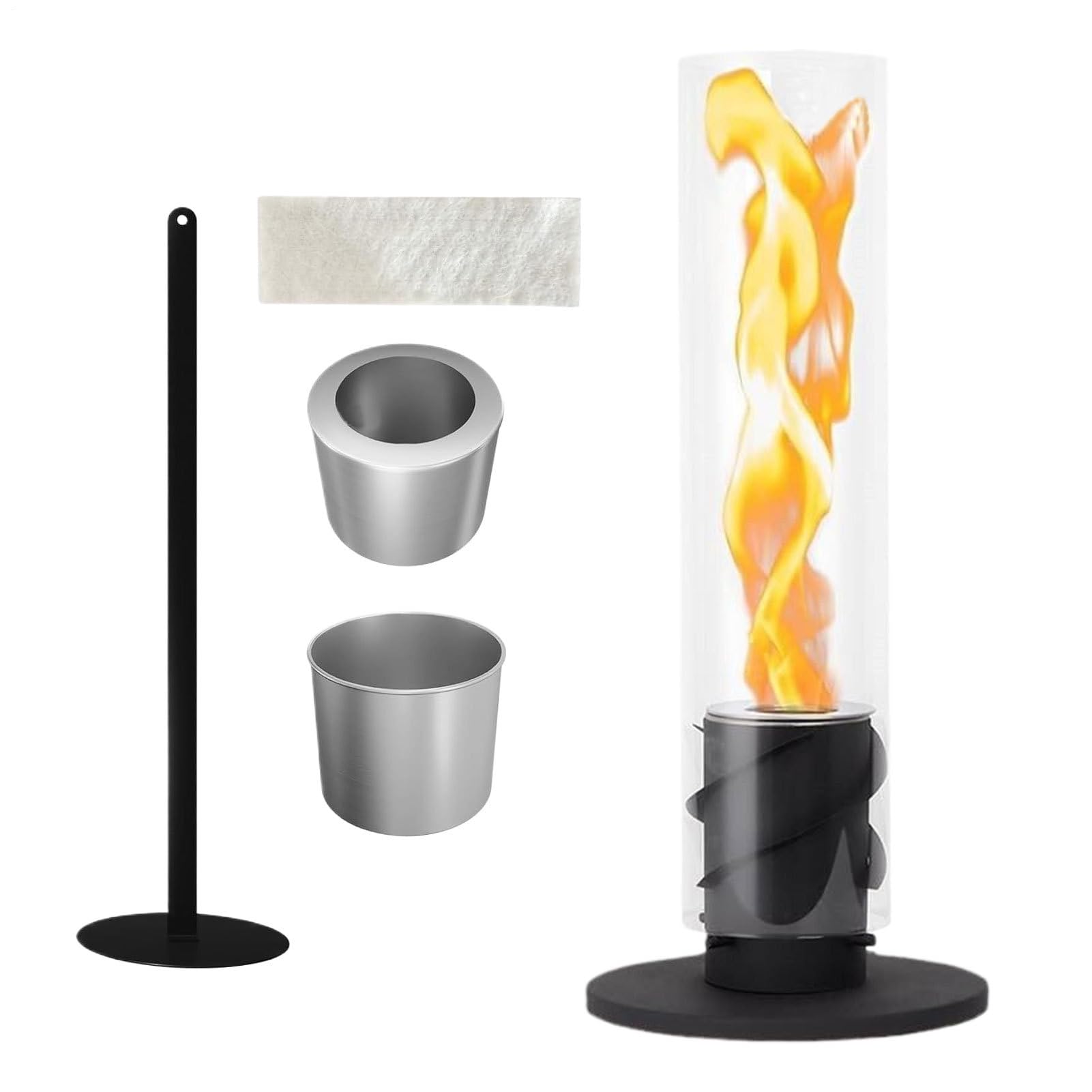 Generisch Schlafzimmer Tischlampe - Tornado Flamme Tischfeuer | Moderne LED Beleuchtung Für Kamin Balkon Schlafzimmer Wohnung Einweihungspartys Geburtstagsfeier Filmabende