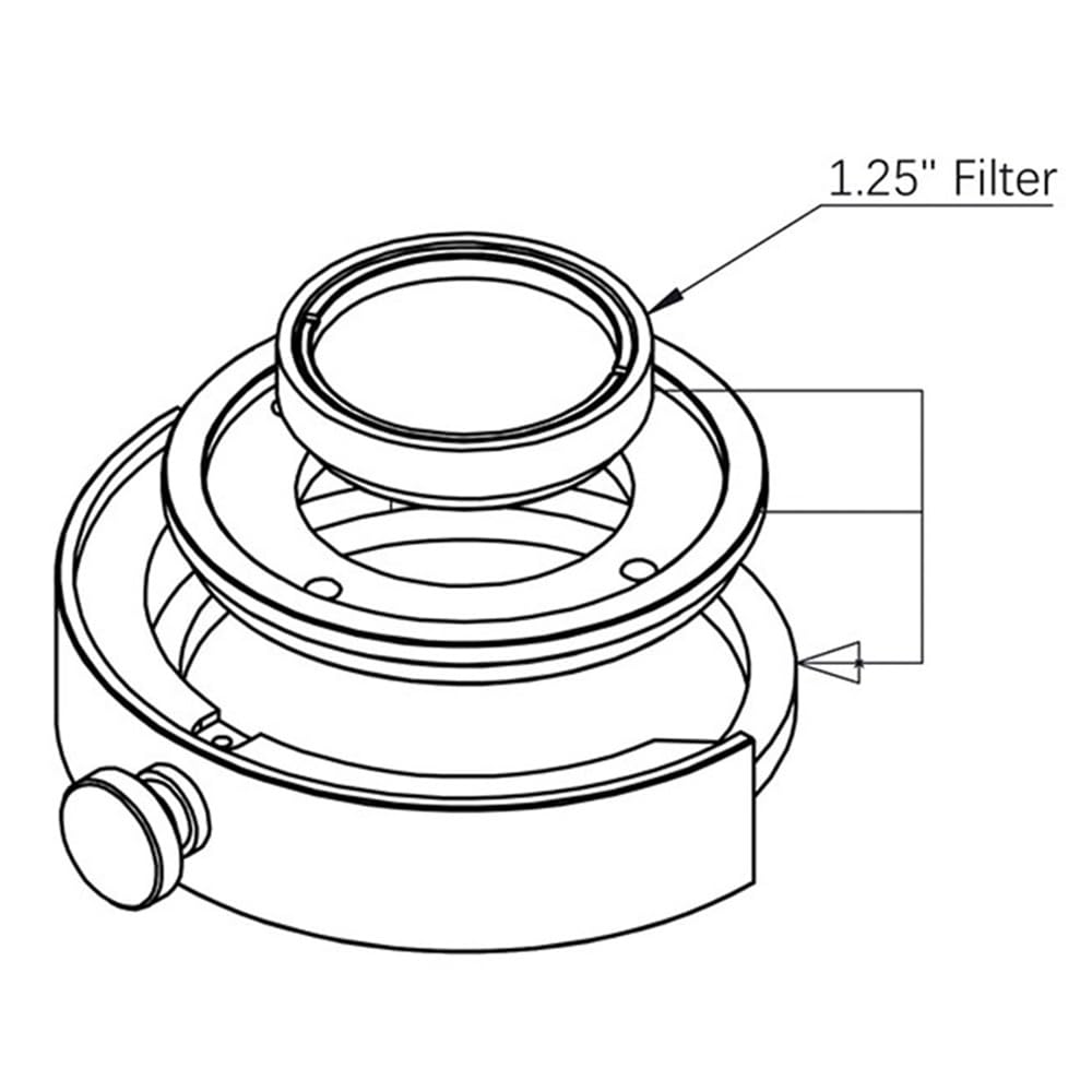 Accesorios para telescopios El Adaptador de Rosca M48-M28.5 de 2 Pulgadas a 1,25 Pulgadas es Adecuado for cajón de Filtro de 2 Pulgadas