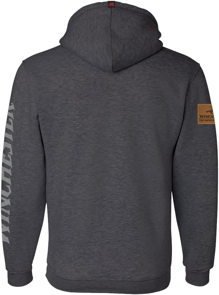 Winchester Legend Collection Buck Belt Buckle Made in the USA Fleece Pullover Hooded Sweatshirt for Men