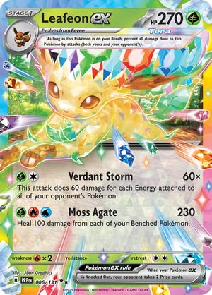 Pokemon - Leafeon ex 006/131 – Prismatic Evolutions – Tera Double Rare - Single Card