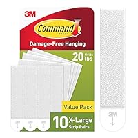 Command 9.1 Kg XL Heavyweight Picture Hanging Strips 10 Pairs (20 Command Strips), Damage Free Hanging Picture Hangers, Heavy Duty Wall Hanging Strips for Christmas Decorations