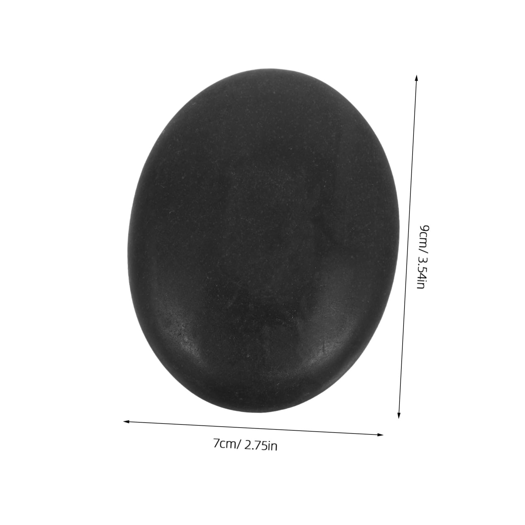 Piedras Calientes de Masaje 4 Piezas Basalto Negro Curvado | Retención Térmica, Uso en Brazos y Piel, Formato Suave para Salón y Belleza