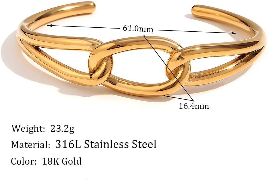 Stackable Bracelet for Women Two lucky knots Bangle Bracelets for Women Open Cuff Bracelets for Women - Image 4