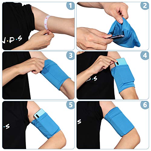 8 Pieces Arm Strap Wristband Holder Running Phone Arm Holder Phone Armband Wristband Phone Running Arm Raglan Sleeve Pouch Sport Mobile Holder Fits Up To 6 Inch Phone, 8 Colors #TOP2
