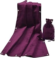 Vista 17 de BLESSUME Mantel de cartas de tarot de altar con bolsa de tarot adivinación Wicca Velvet (azul 2)
