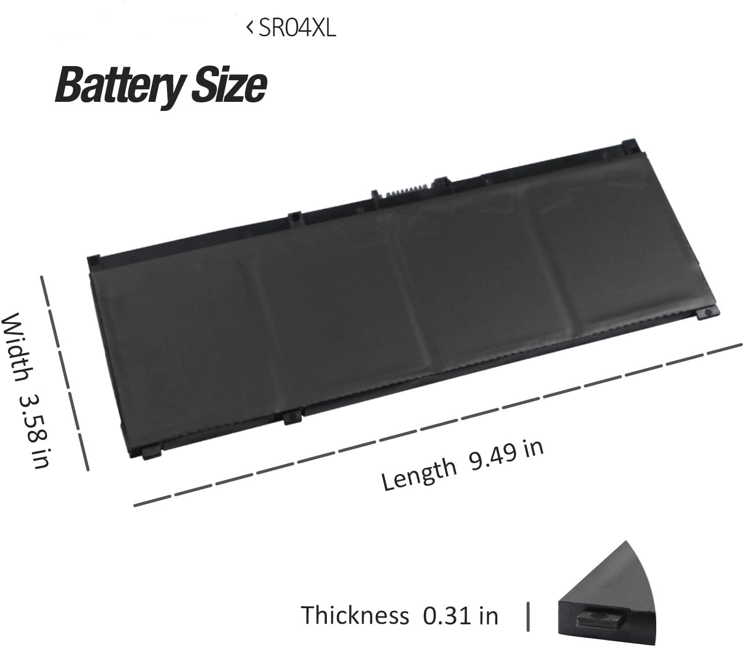15.4V 70.07Wh SR04XL Batterie pour ordinateur portable HP Omen 2018 15-CE 15T-CE 15-DC 15T-DC 17-CB 17T-CB ZBook 15v G5 Pavilion 15-CB 15T-CB 15-ce000nf ce002ng ce003nf ce005nf ce005nf g ce007 Série