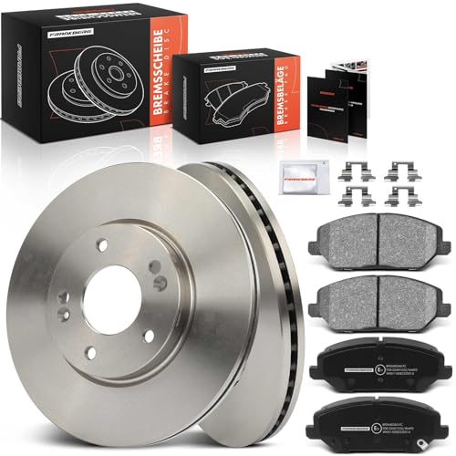 Frankberg Brake Kit incl. 2x Brake Disc + 4x Brake Pad Front Compatible with Ceed CD i30 PD PDE PDEN i30 Estate PDE Ceed Sportswagon CD Replace# 58101G4A00