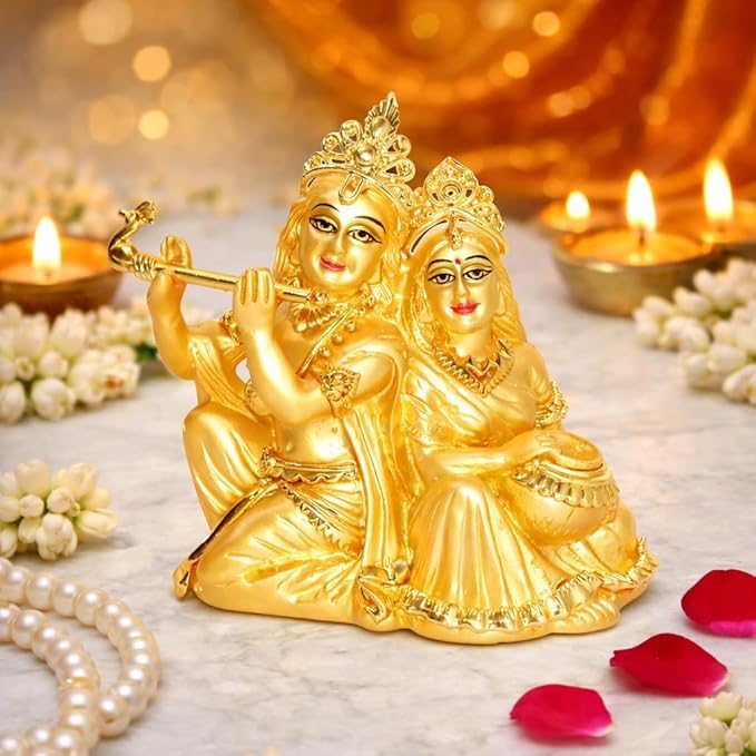 Idole Radha Krishna pour temple de la maison et idole décorative de fête