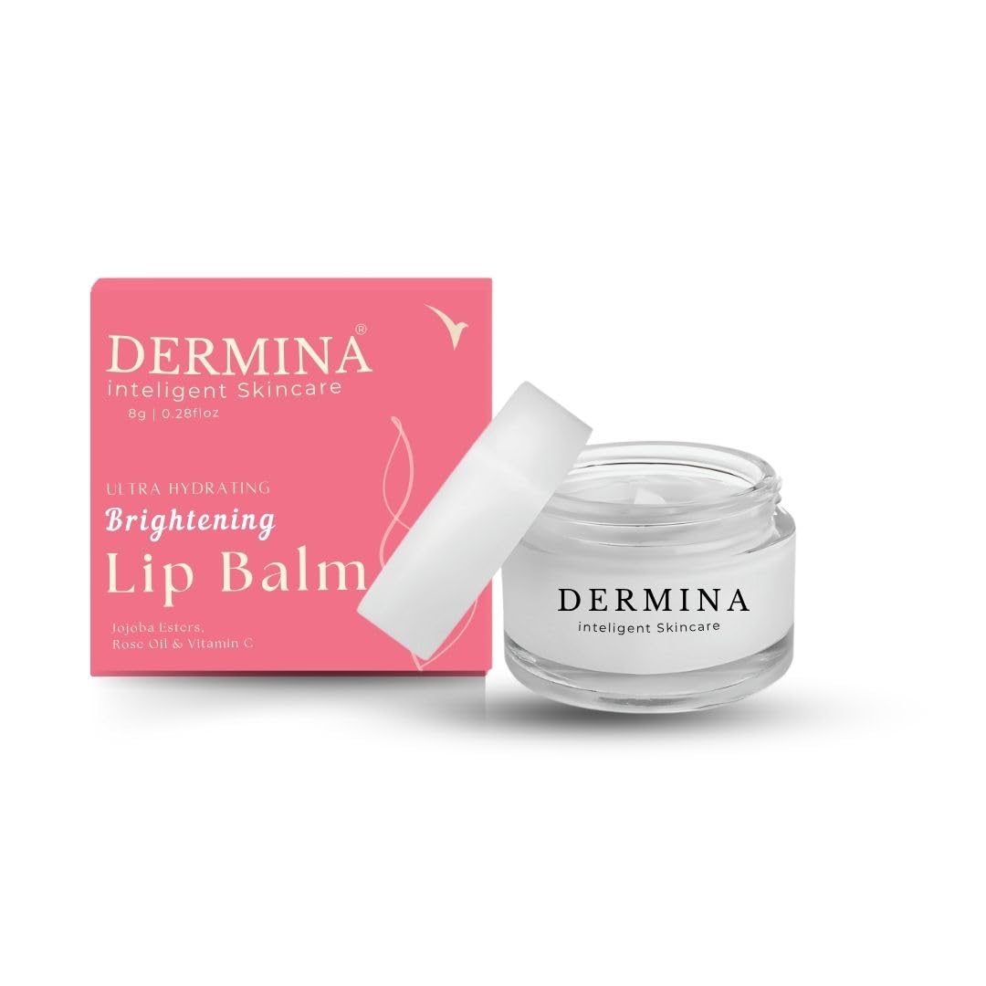 Optima Dermina Lip Balm for Dry Lips, Brightening Lip Balm for Dark Lips with Vitamin C, Jojoba Esters & Rose Oil, lip balm for Women (8 gram, Pack of 1)-picture-38