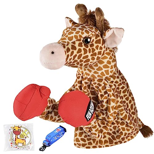 Animal Hand Puppets For Kids - Boxing Giraffe Hand Puppets Interactive Social Skills Plush Toy With Voice Toys For Boys Girls Kids(Giraffe) #TOP3