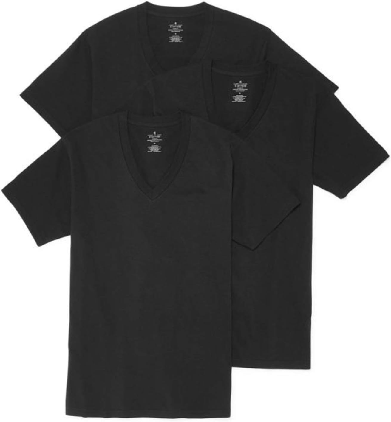Stafford 2-pk. Heavyweight Cotton Crewneck T-Shirts (Black, X-Large)