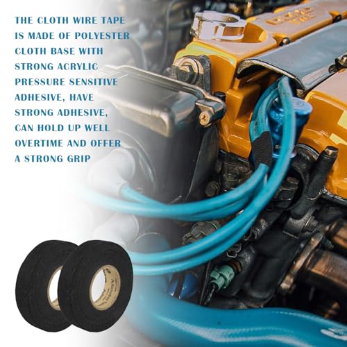 Image of High Temperature Resistant Automotive Wiring Harness Tape, Wiring Loom Tape for Vehicle(19mm)