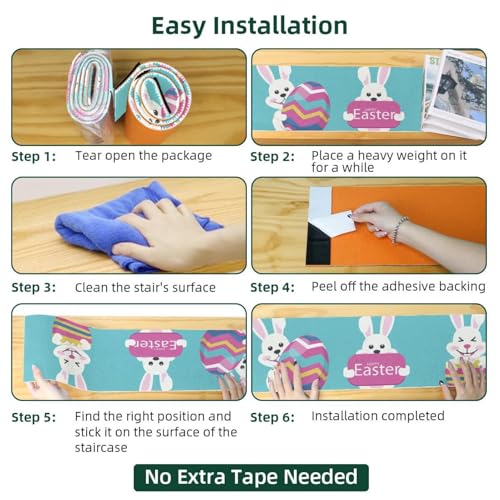 Peldaños de escalera de conejo para escalones de madera en pascua 7