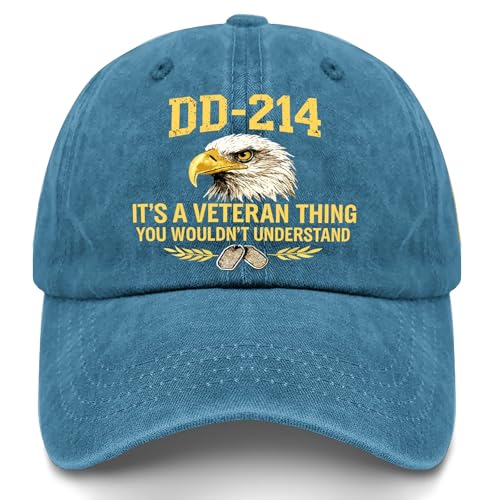 DD-214 Inspired Printed Baseball Cap, Patriotic Military Style Dad Hat,