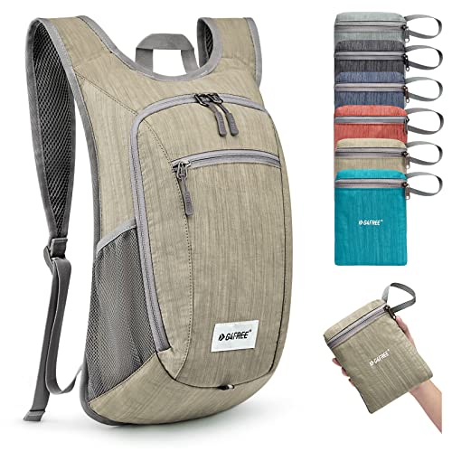 G4Free 15L Hiking Backpack Lightweight Packable Hiking Daypack Small Travel Outdoor Foldable Shoulder Bag(Beige) by G4Free - Used condition - CA$31.31