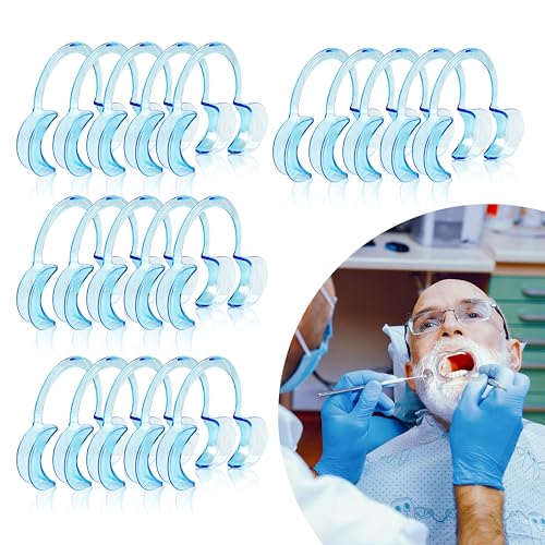 20 Stück Mundöffner für Erwachsene - C-Form Mundöffner - Wangenhalter - Intraorale Lippen Mundöffner - Mundöffner 20 Stücke Dental C-form Typ Klar -Mundseparator - C-Form Mundöffner Mund Lippenöffner