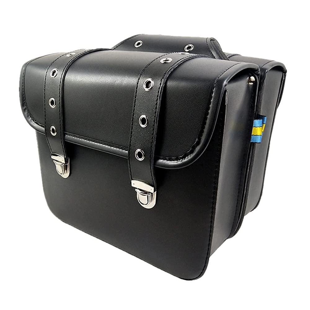 Sacoche de Selle de Moto Grand Volume en Cuir Noir imperméable et crème Solaire, Sac de Cavalier de croiseur modifié, Sac Universel